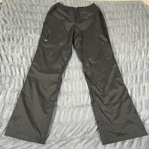White Sierra Mens Black Rain Pants Small 32 Inseam Elastic Waist Hiking Shell